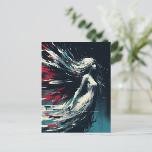 Glitch Fairy Postkarte (Stehend Vorderseite)