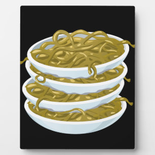 Glitch Food frittierte Nudeln Fotoplatte