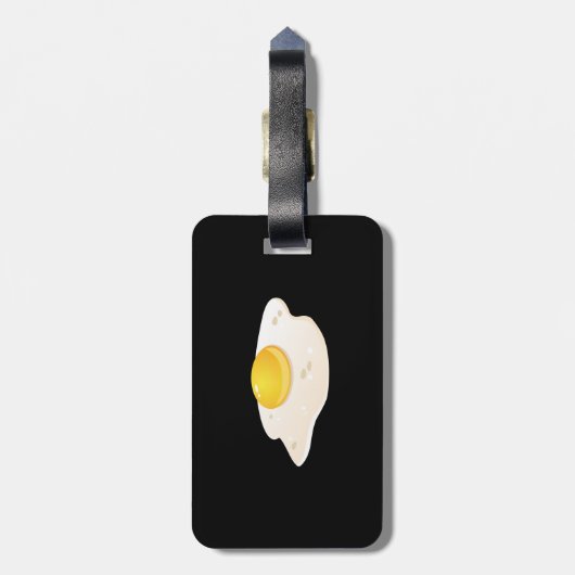 Glitch Food frittiertes Ei Gepäckanhänger (Rückseite vertikal)