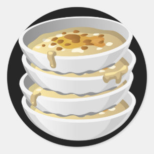 Glitch Food-Jummy Gruel Runder Aufkleber