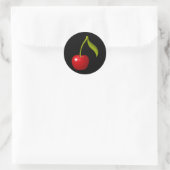 Glitch Food Kirsche Runder Aufkleber (Tasche)