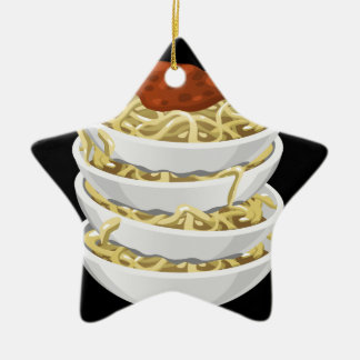 Glitch Food leckere Pasta Keramikornament