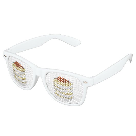 Glitch Food leckere Pasta Partybrille (Schrägansicht)