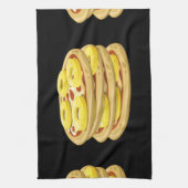 Glitch Food Papa Pizza Geschirrtuch (Vertikal)