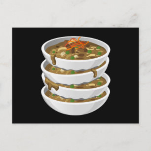 Glitch Food phantastisch Eintopf Postkarte