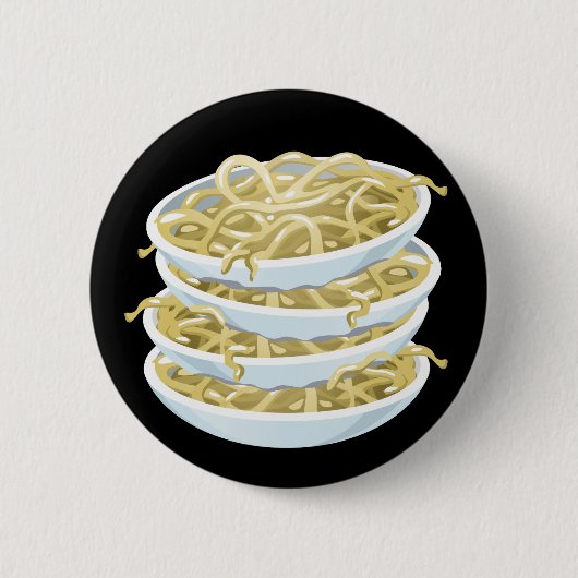 Glitch Food schlichte Nudeln Button (Vorderseite)