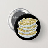 Glitch Food schlichte Nudeln Button (Vorne & Hinten)