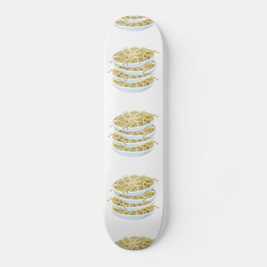Glitch Food schlichte Nudeln Skateboard (Vorderseite)