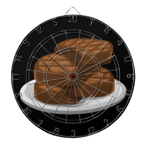 Glitch Food simple Grillen Dartscheibe