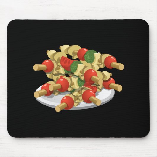 Glitch Food Superveggie kebabs Mousepad (Vorne)