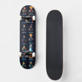 Glitch Game Characters Skateboard (Vorderseite)