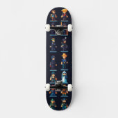 Glitch Game Characters Skateboard (Vorderseite)