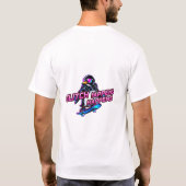 Glitch Happens Biker Penguin T-Shirt (Rückseite)