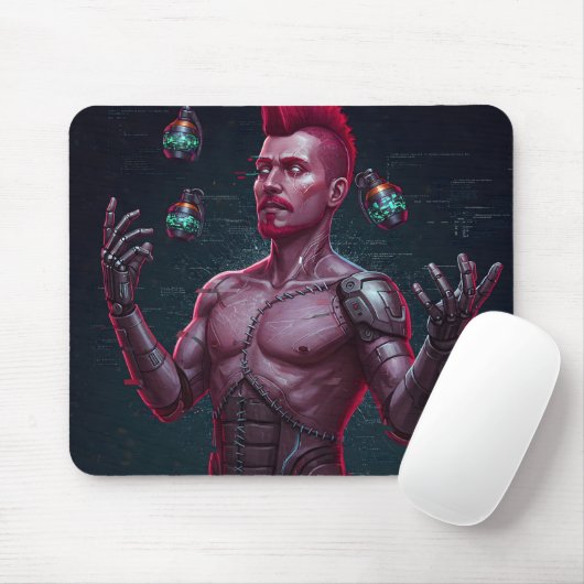 Glitch Juggler Mousepad (Mit Mouse)