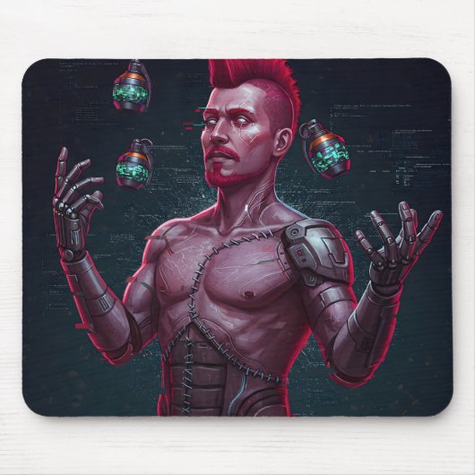 Glitch Juggler Mousepad (Vorne)