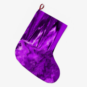 Glitch-Lila Großer Weihnachtsstrumpf