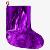 Glitch-Lila Großer Weihnachtsstrumpf (Vorderseite)