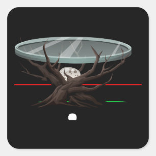 Glitch-Möbel erkennbar raok sifeststellbar Quadratischer Aufkleber