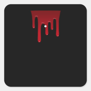 Glitch Möbel Wanddekor rot schlanke Quadratischer Aufkleber
