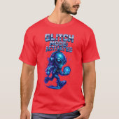 Glitch Mode Activated Cyber Alien Power T-Shirt (Vorderseite)