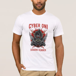 Glitch Neon Stadt Überlastung Japanischer Cyberpun T-Shirt