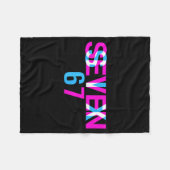Glitch Optical Illusion Funny Six Seven 67 Meme Ge Fleecedecke (Vorderseite (Horizontal))
