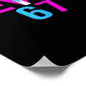 Glitch Optical Illusion Funny Six Seven 67 Meme Ge Poster (Ecke)