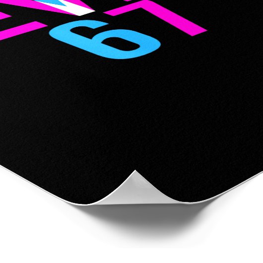 Glitch Optical Illusion Funny Six Seven 67 Meme Ge Poster (Ecke)