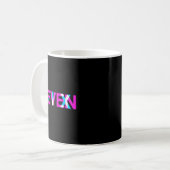 Glitch Optical Illusion Sechs Sieben 6 7 Meme Gen  Kaffeetasse (Vorderseite Links)