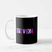 Glitch Optical Illusion Sechs Sieben 6 7 Meme Gen  Kaffeetasse (Links)