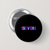 Glitch Optical Illusion Six Seven 6 7 Meme Gen Alp Button (Vorne & Hinten)