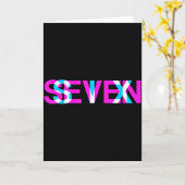 Glitch Optical Illusion Six Seven 6 7 Meme Gen Alp Karte (Gelbe Blume)