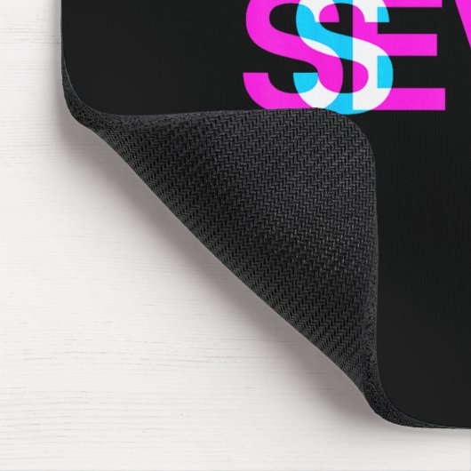 Glitch Optical Illusion Six Seven 6 7 Meme Gen Alp Mousepad (Ecke)