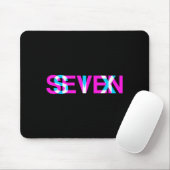 Glitch Optical Illusion Six Seven 6 7 Meme Gen Alp Mousepad (Mit Mouse)