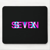 Glitch Optical Illusion Six Seven 6 7 Meme Gen Alp Mousepad (Vorne)