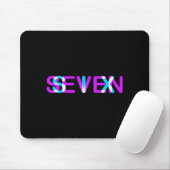 Glitch Optische Täuschung Six Seven 6 7 Meme Gen A Mousepad (Mit Mouse)