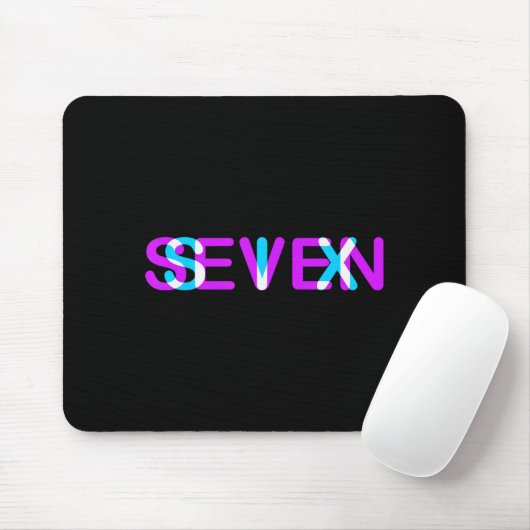 Glitch Optische Täuschung Six Seven 6 7 Meme Gen A Mousepad (Mit Mouse)