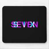 Glitch Optische Täuschung Six Seven 6 7 Meme Gen A Mousepad (Vorne)