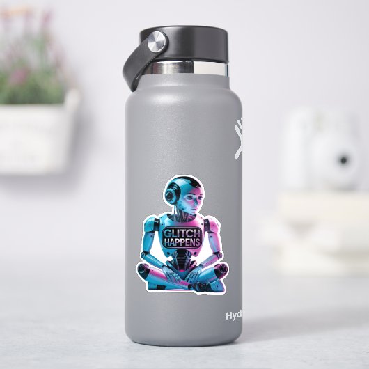 ❤️ GLITCH PASSIERT! Funny Ai Chatbot Companion Mem Aufkleber (HydroFlask)