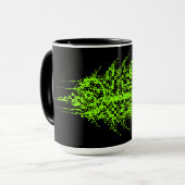 Glitch Pixel Code Fisch  Tasse (Vorderseite Links)