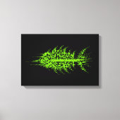 Glitch Pixel Code Fisch Wandkunst Leinwanddruck (Vorderseite)