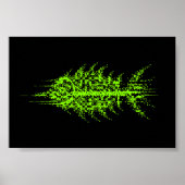 Glitch-Pixel-Code-Fisch-Wandkunst Poster (Vorne)