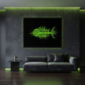Glitch Pixel Code Fisch Wandkunst Poster