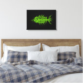 Glitch Pixel Code Fish Wall Art Leinwanddruck (Insitu (Schlafzimmer))