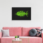 Glitch Pixel Code Fish Wall Art Leinwanddruck (Insitu (Wohnzimmer))
