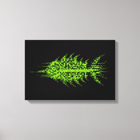 Glitch Pixel Code Fish Wall Art Leinwanddruck (Vorderseite)