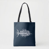 Glitch Pixel Weißer Fisch Tasche (Vorderseite)