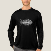 Glitch Pixel Weißer Fisch  Tri-Blend Shirt (Vorderseite)