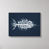 Glitch Pixel White Fish Wall Art Leinwanddruck (Vorderseite)