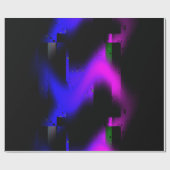 Glitch Plasma Black Geschenkpapier (Flach)